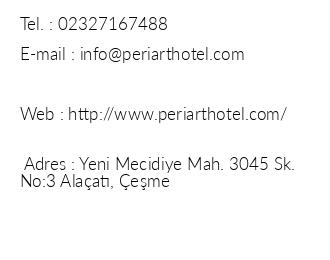 Peri Art Boutique Hotel iletiim bilgileri